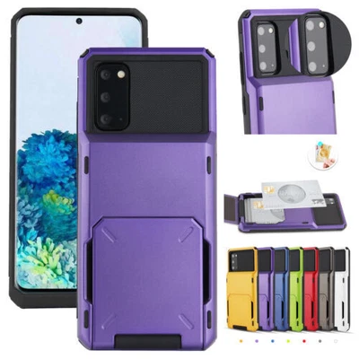 $12.50 • Buy Hybrid Wallet Card Holder Case For Samsung S22 S21 S20 FE Note 20 Ultra S10 Plus