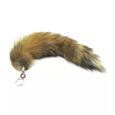 Red Fox Tail Pelt Keychain Fur Hide Keyring Tassel Key Ring Chain Bag Charm Gift • $17.57