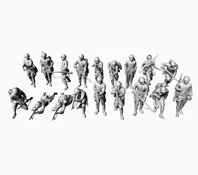 1/72/144 Soviet Red Army Infantry  Resin Soldier Model 18pcs • $47.32