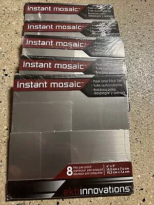 Instant Mosaic Metal Peel-and-Stick Wall 128Tiles16 Sq.ft. • $5