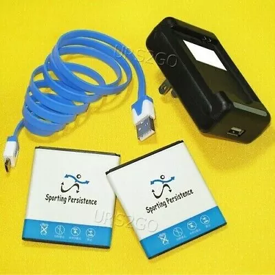 2x 3180mAh Battery Travel Charger Data Cable For Verizon LG Spectrum VS920 Phone • $54.66