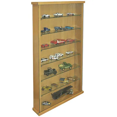 Wall Display Collectors Cabinet With Six Glass Shelves - Oak 3325OC • £74.99