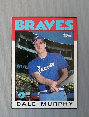 1986 Topps #M Box Panel Hand Cut Dale Murphy Atlanta Braves Baseball • $2