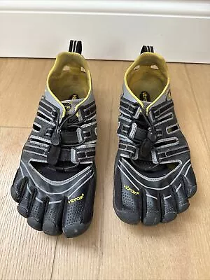 FIVE FINGERS  TREKSPORT Vibram Gray Yellow BAREFOOT Athletic Running Toe Shoe 43 • $30