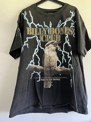 Billy Bones Club ‘Lightning Kooka’ Tee Washed Out Black XL Pre-Owned • $59