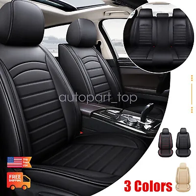 For Honda Sedan PU Leather Seat Cover Full Set Front & Rear Cushion Accessories • $90.29