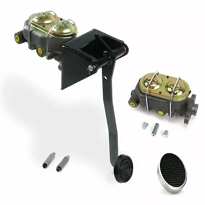 Universal FW Manual Brake Pedal Kit Drum/Drum3in Chr Pad Street Master Hot Car • $210.95