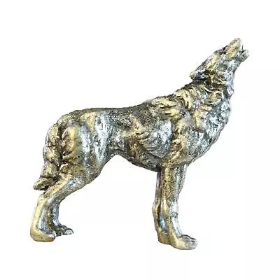 Copper Alloy Wolf Ornament Mini Animal Figurines For Study Room Sand Table Scene • $14.20