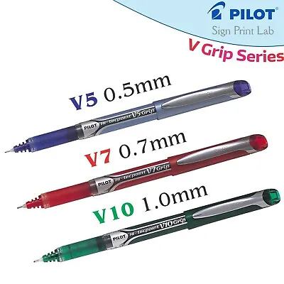 £3.09 • Buy Pilot Hi-Tecpoint V Grip - Liquid Ink Roller Ball Pen- 0.5 /0.7/1.0 Tip
