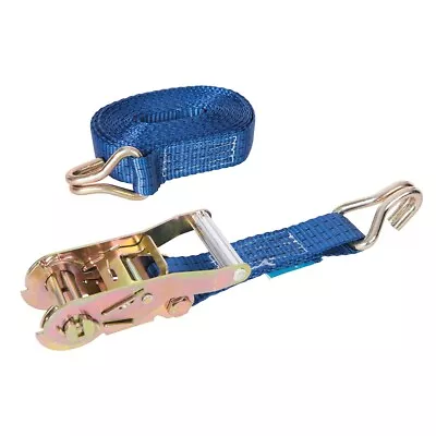 Rated 1000kg Capacity 2777kg Ratchet Tie Down Strap J-Hook 6m X  38mm 786547 • £5.61