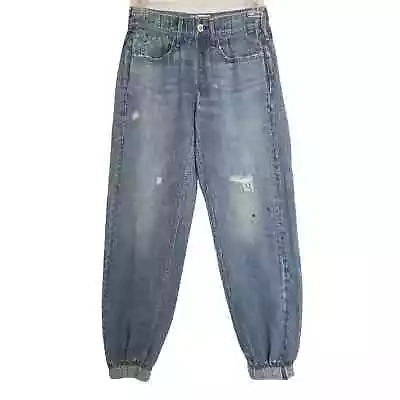 Rag & Bone Miramar Trompe L'Oeill Glass Hill Cotton Jogger Faux Denim Terry. XS • $77