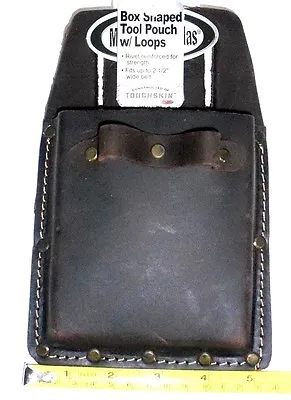  Mcguire-Nicholas Oil Tanned Saddle Leather Box Shaped Tool Pouch W/Loops • $19.95