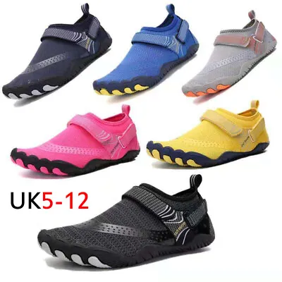 UK Mens Walking Sandals Sports Outdoor Trekking Hiking Shoes Shingle Brown • £17.35