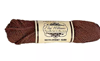Elsa Williams Needlepoint Yarn Wool 40 Yard Skein #N700 Dark Brown Made In USA • $4.99