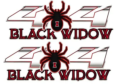 Pair 4x4 Black Widow Chevy Bed Decals Stickers Truck-BW • $17