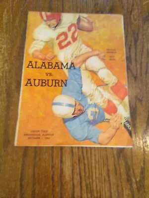 Vintage 1962 Alabama Vs Auburn Football Game Program • $49.99
