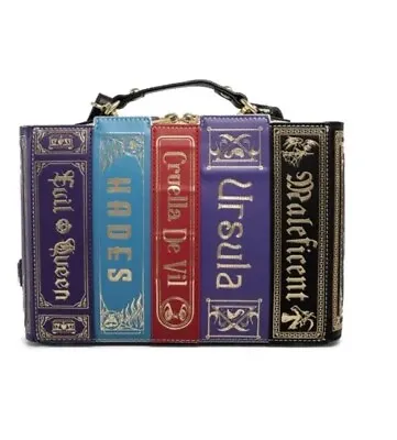 Disney Loungefly Villains Books Crossbody Bag NWT  Hades Ursula Maleficent • $189.96