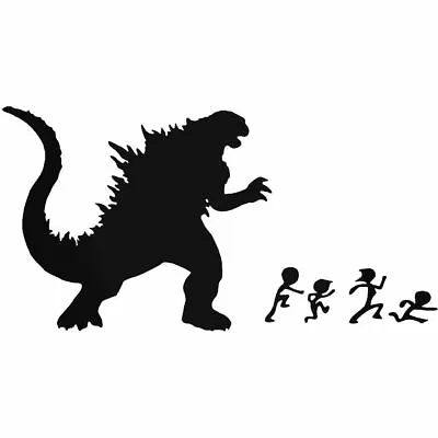 Vinyl Decal- Godzilla Stick Family (Pick Size & Color) Car Truck Fits Sticker • $9.99