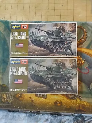 Lot Hasegawa #719 Light Tank M-24 Chaffee Model Kit 1 (Sealed) 1 Open (2 Kits) • $24.99