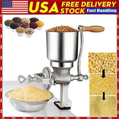 Commercial Home Wheat Grinder Corn Grain Mill Nut Manual Hand Cranking Aluminum • $34.19