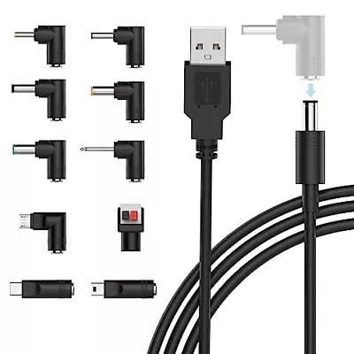 USB To DC 5V Power Cord Universal DC Plug 5.5 X 2.1mm Jack Charging Cable Wit... • $15.37