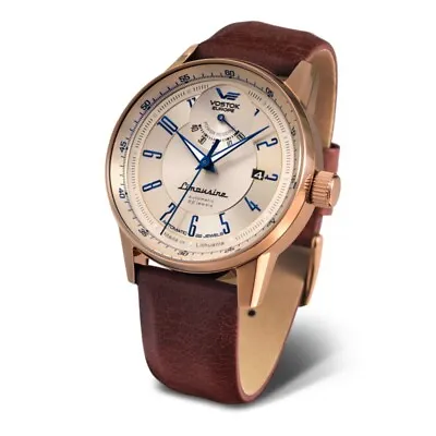 Vostok Europe Limousine Brown Leather Strap Men Watch YN85-560B685-L • $347