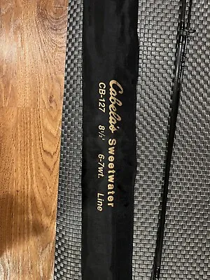 Cabela's Sweetwater Fly Rod CB-127 8'6  6-7 Wt Line Fly Fishing • $70