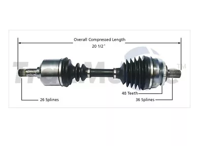 Surtrack Front Driver Left CV Axle Shaft VO-8017 • $67.30