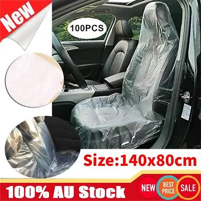 100pcs Disposable Plastic Car Vehicle Seat Covers Protectors Mechanic Valet Roll • $29.04