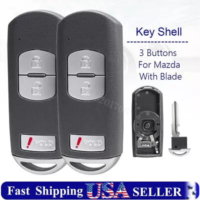 2 Replacement Key Fob Remote Shell Pad For Mazda CX-5 2014 2015 2016 2017 2018 • $18.79