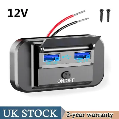 12v Dual USB Fast Charger Power Socket For Campervan / Motorhome VW T5 T6 • £7.49