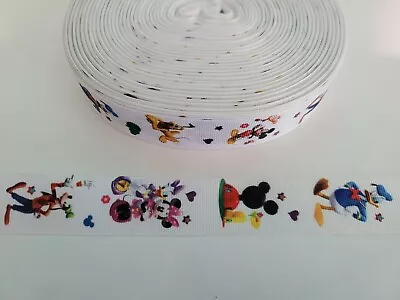 5 Yards 1  Minnie & Mickey Grosgrain Ribbon Hair Bow Supply. • $3.99