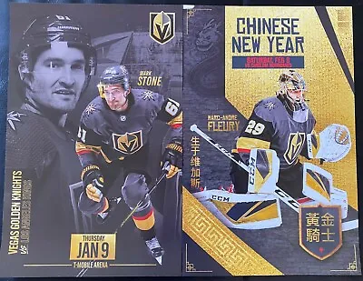 2019-2020 Marc-andre Fleury & Mark Stone Vegas Golden Knights Game Day Posters • $13.99