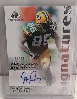 2007 SP Chirography Signatures Silver #CSGJ Greg Jennings 59/75 Auto • $25