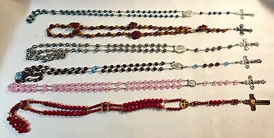 (G) 6 Pc Vintage To Now Religious Rosary Lot • $20