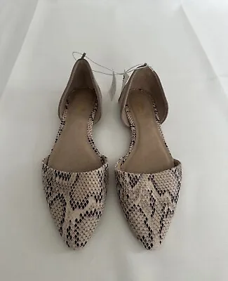 Old Navy Pointer Flats Shoes Snake Skin Pattern Scales Size 7 • $15