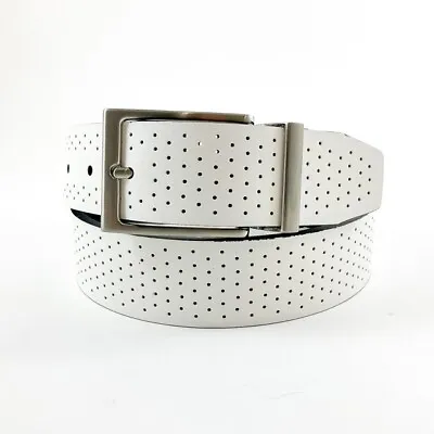 Nike Golf Men's Perforated Reversible Belt Size: 40 (fits W38) White/black 18187 • $24.95