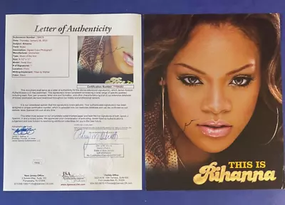 £323.51 • Buy Rihanna Signed 8.5x11 Magazine Page Photo JSA COA