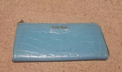 Miu Miu Croc Embossed Wallet In Patent Leather • $40