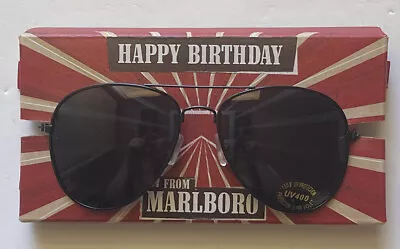 Marlboro Black Aviator Sunglasses With Travel Pouch • $14.99