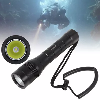 SecurityIng LED Diving Flashlight Waterproof Scuba Torch Lamp 150m Underwater • $45.89