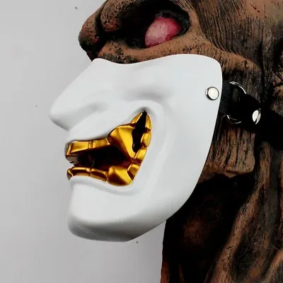 Monster Kabuki Samurai Half Face Tactical Airsoft Evil Masks Hannya Oni Noh Mask • $15.99