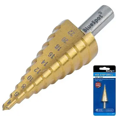 Step Drill HSS Steel Titanium Cone Bit Hole Metal Cutter Tool 4 - 22mm 32050 • £6.39