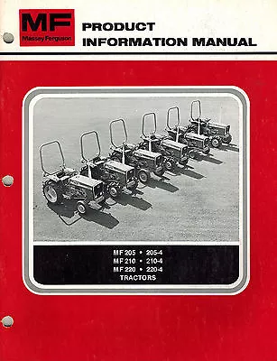 Massey Ferguson 205 210 220 Tractors Product Information Manual • $24.95