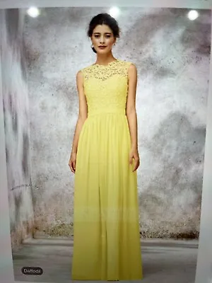 Chiffon Bridesmaid Dress A-line/Princess Long/Floor-Length Sleeveless Size 10. • £30
