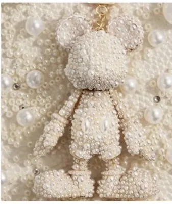 NEW Baublebar Disney Mickey Mouse Bag Backpack Charm Keychain Ivory Pearl • $29