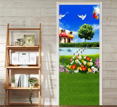 £71.73 • Buy 3D Pretty Lake 122 Door Wall Mural Photo Wall Sticker Decal Wall AJ WALLPAPER AU