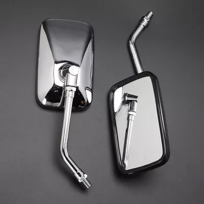 For Kawasaki Vulcan VN 500 800 900 1500 1600 Chrome Rectangle Motorcycle Mirrors • $25.39