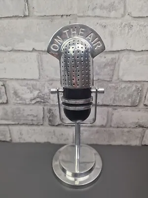 On Air Microphone Chromed Ornament Deco Music Lover Man Cave New Unusual • £55
