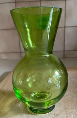 Dartington Crystal Glass Little Gems Handmade Green Ball Vase • £25